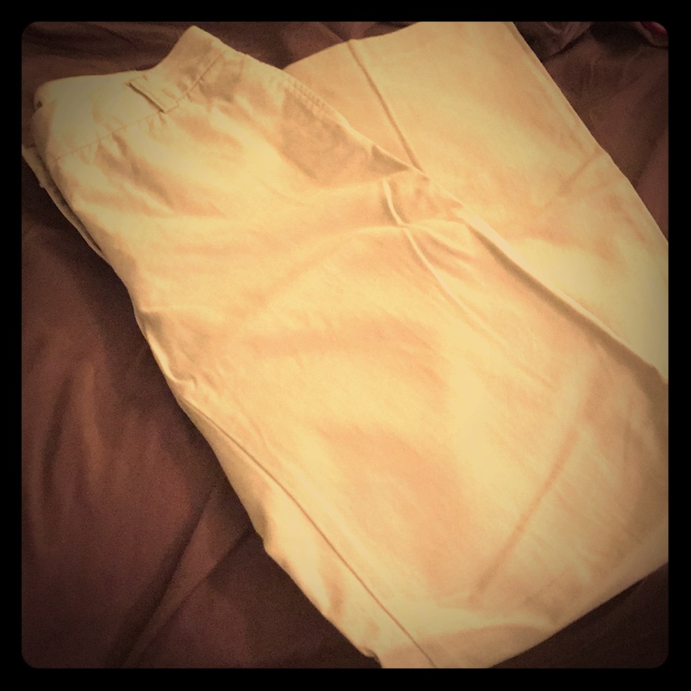 J.Crew Khaki Wide Leg Chino Trousers